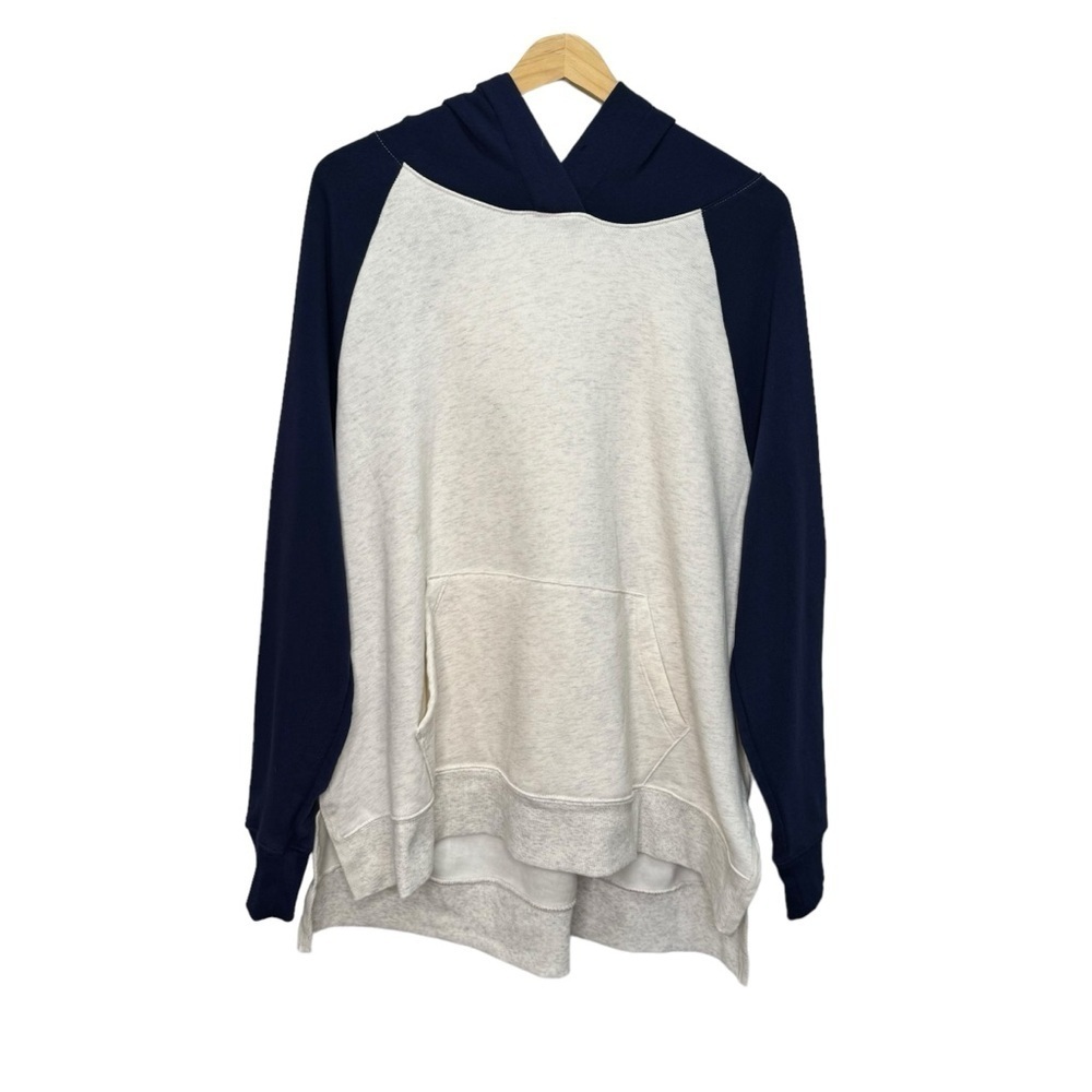 Old Navy Cream & Blue Hooded Sweater Size XL NWT